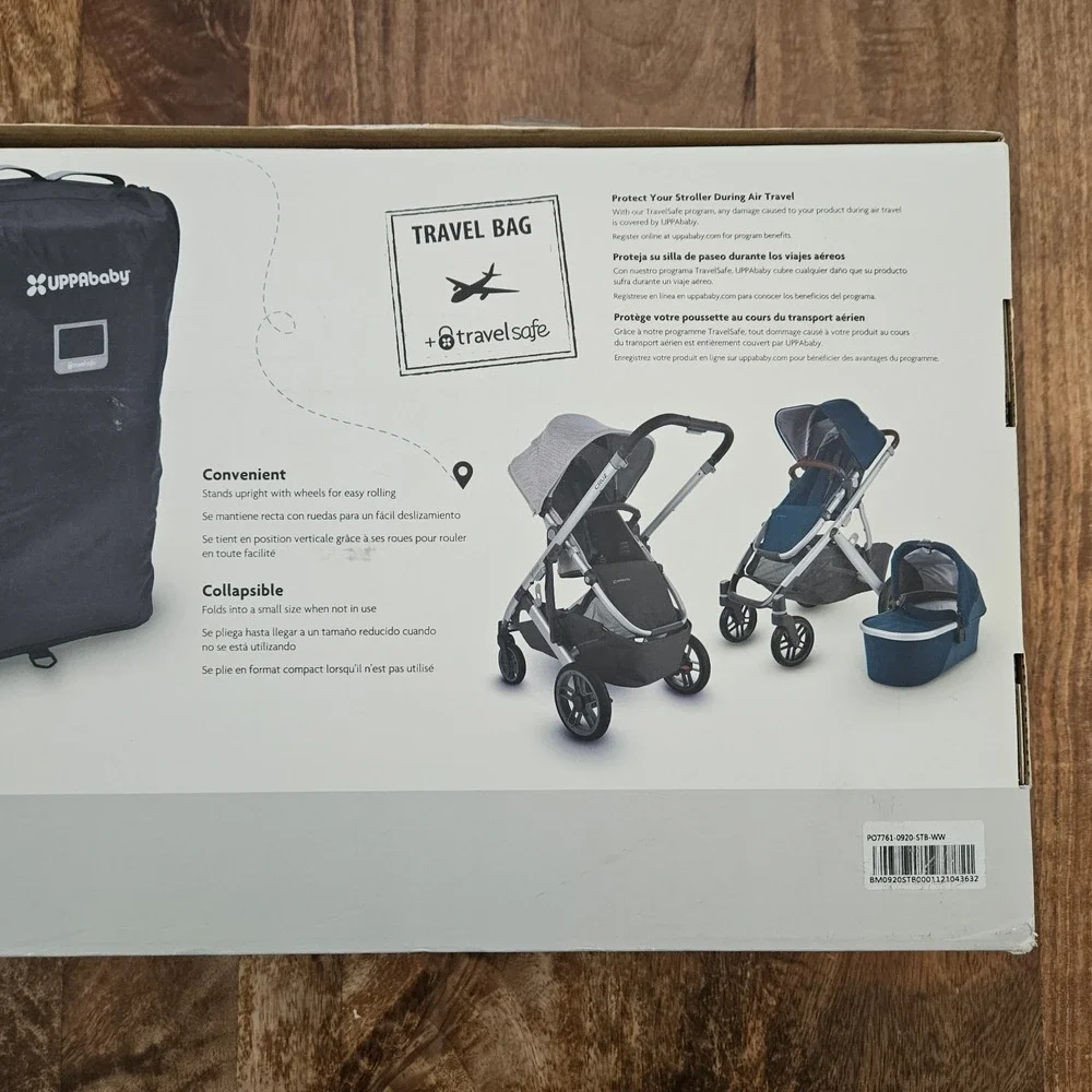 UPPAbaby Stroller Travel Bag Wheels 0920-STB-WW TravelSafe Storage Vista Cruz V2
